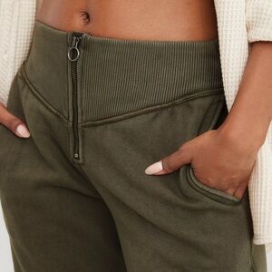 Aerie High Waisted Corset Joggers Olive
